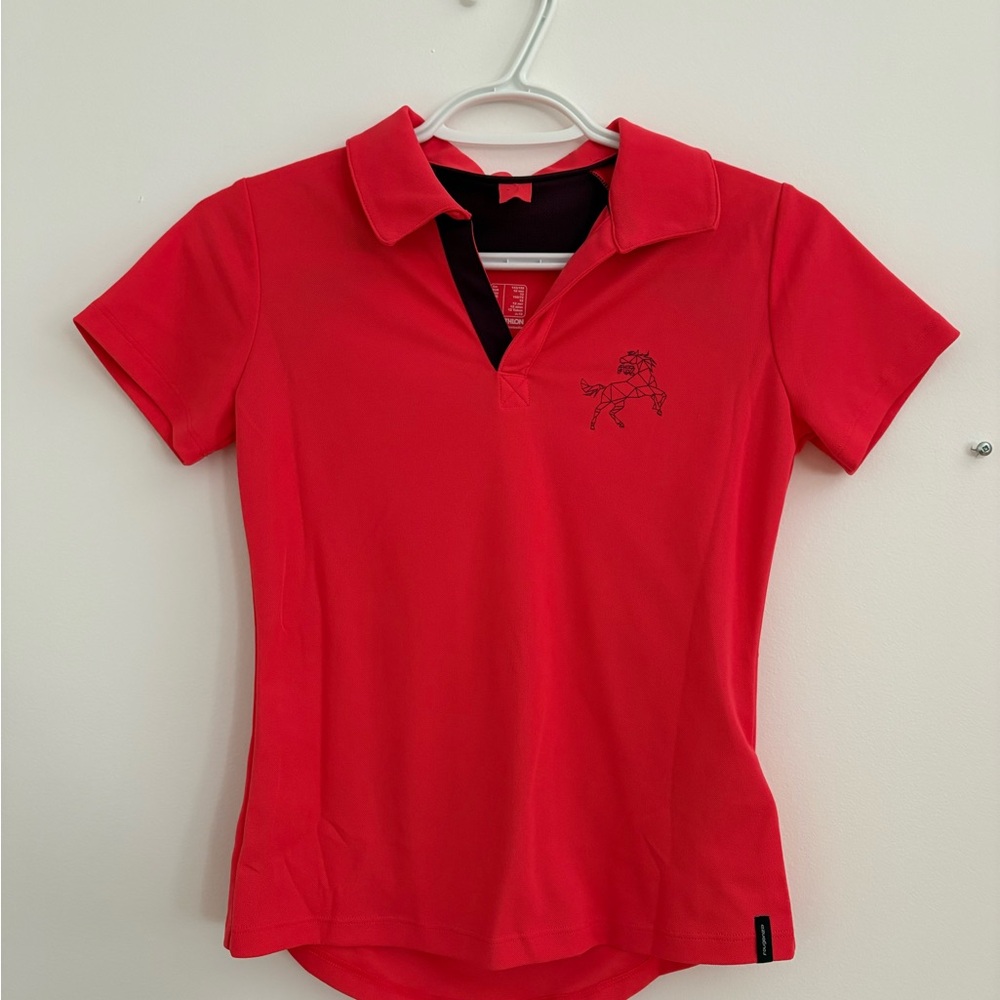 Vibrant Red Polo Shirt with Embroidered Logo